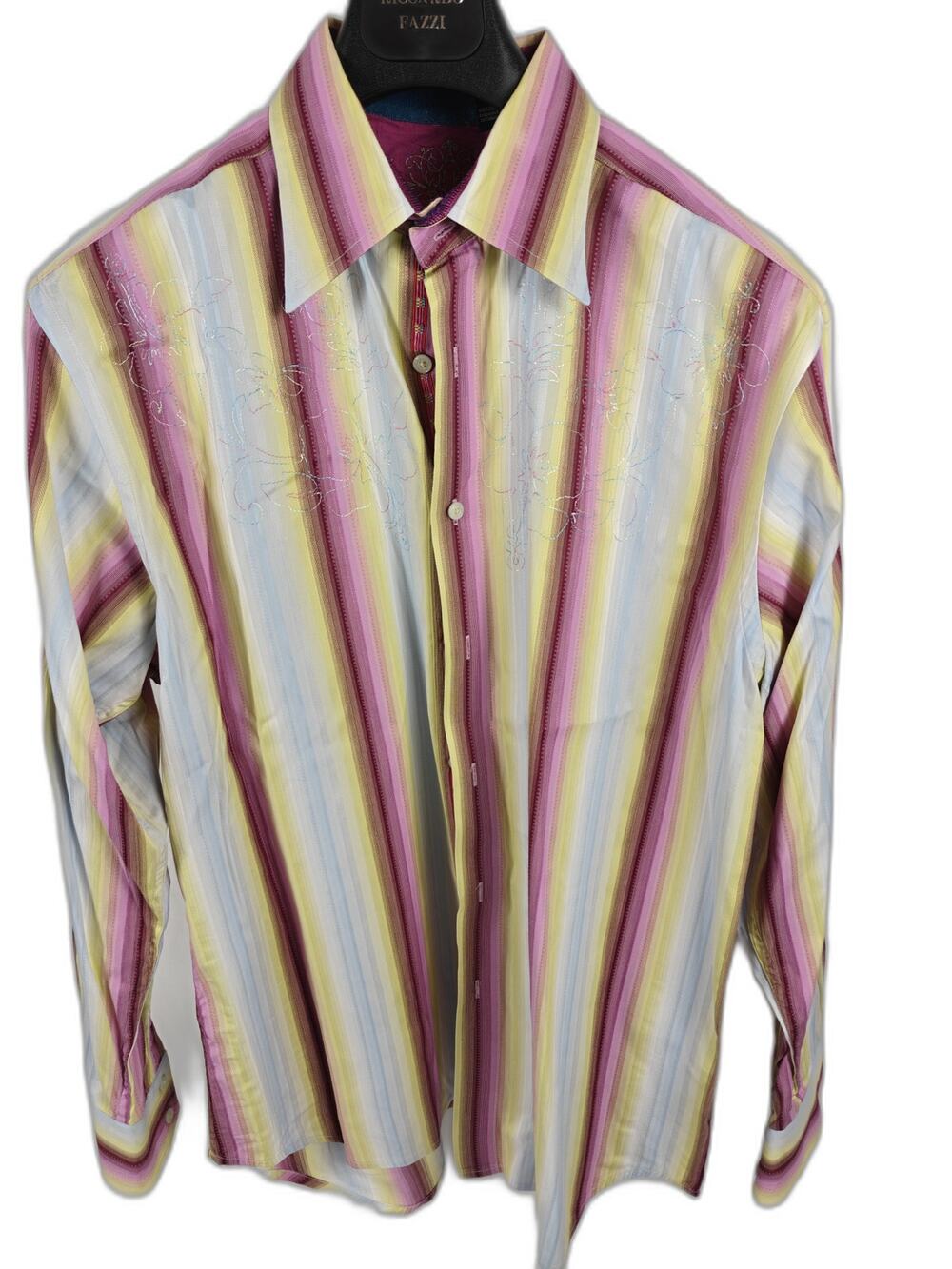 Men’s Robert Graham Button-Up Shirt Multicolor Stripe XL
